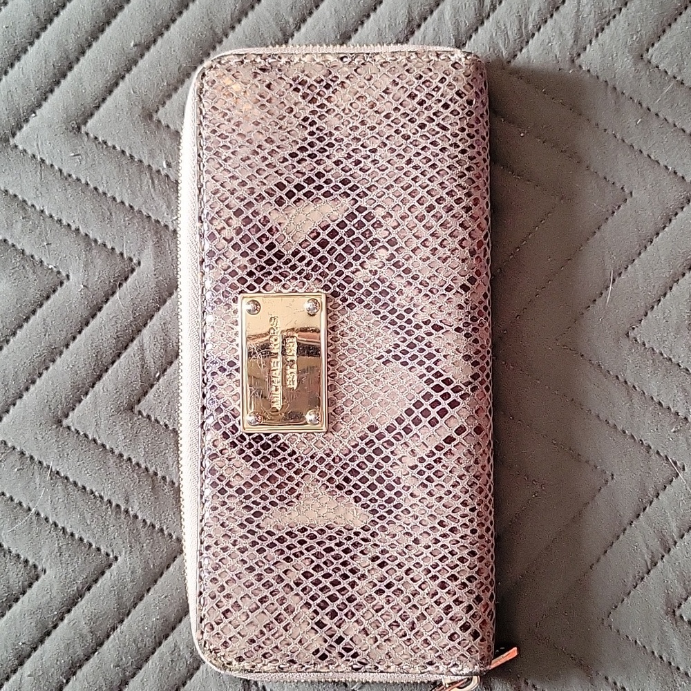 MK snakeskin wallet